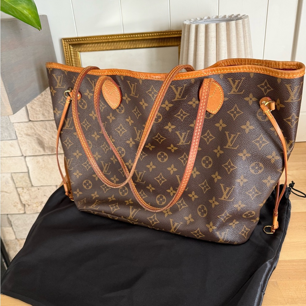 Louis Vuitton Classic Brown and Tan Tote